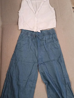 Girls' set with pants and shirt used, size 12, H&M and Orchestra