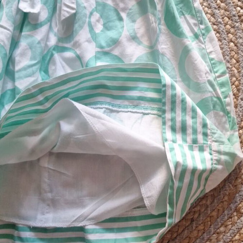 Evita dress for girls 9-10 years used, green and white with bow
