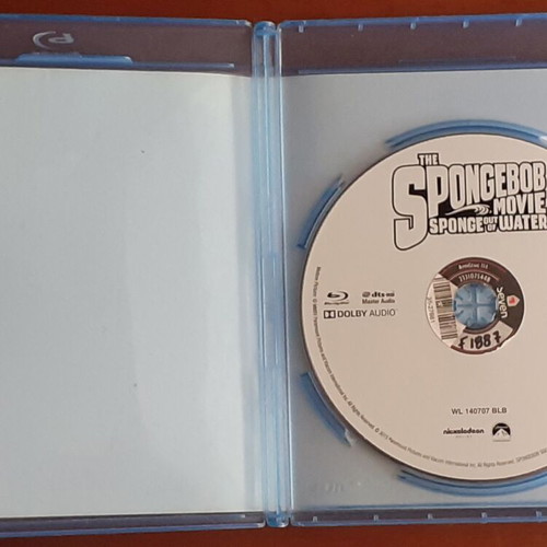 The Spongebob Movie Sponge Out Of Water Blu-ray used, dubbed in Greek
