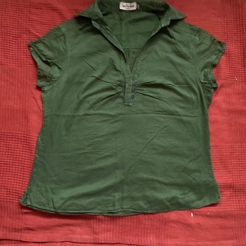 Green short-sleeve top Uno Fashion, Greek production
