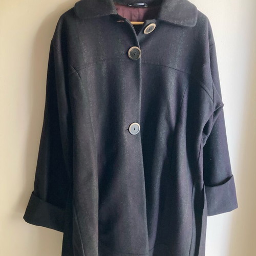 Grey Dark Coat with Purple Stefanel like new
