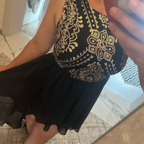 Festive dress with sequins like new, size M, black
