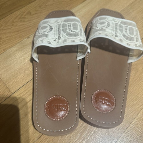Chloé Woody Mild Beige δαντελένια πέδιλα σαν καινούργια, μέγεθος 41
