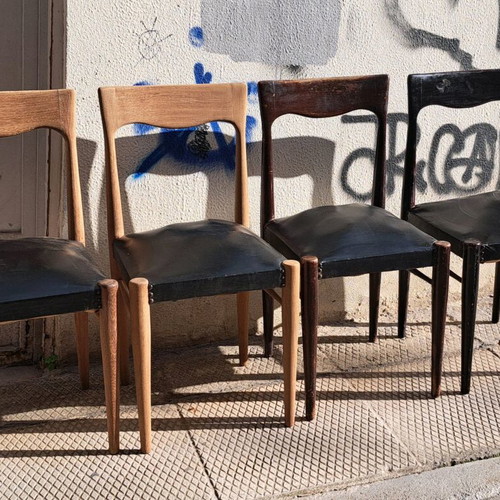 Καρέκλες τραπεζαρίας σετ 4αδα μεταχειρισμένες, δεκαετίας του 50'