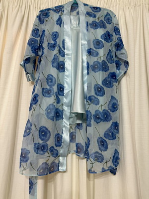 Baby Doll Pajama Set with Robe used, turquoise, 3 in 1