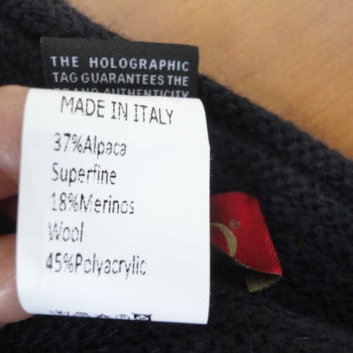 Italian Vizio Collezione hat like new with Swarovski crystals, black