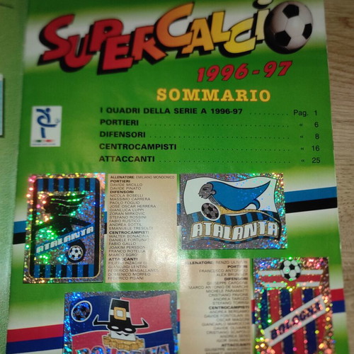 Panini Supercalcio 1996-1997 sticker album used, complete
