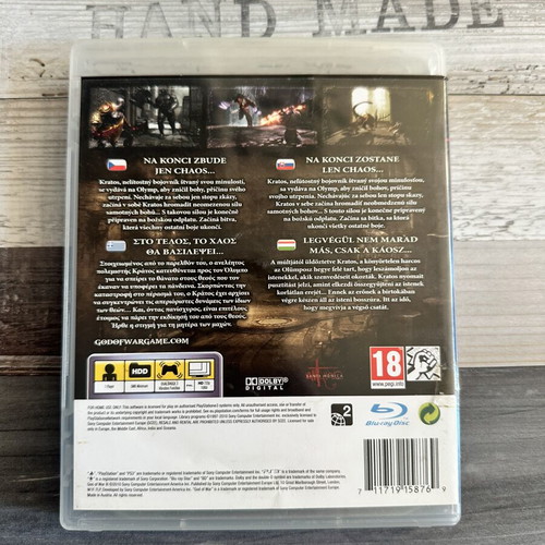 God of War III PS3 game used, Greek version with manual
