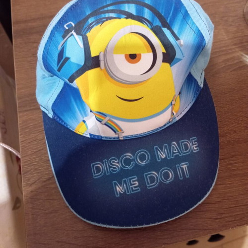 Minions Kids Hat like new, blue and yellow, size 52