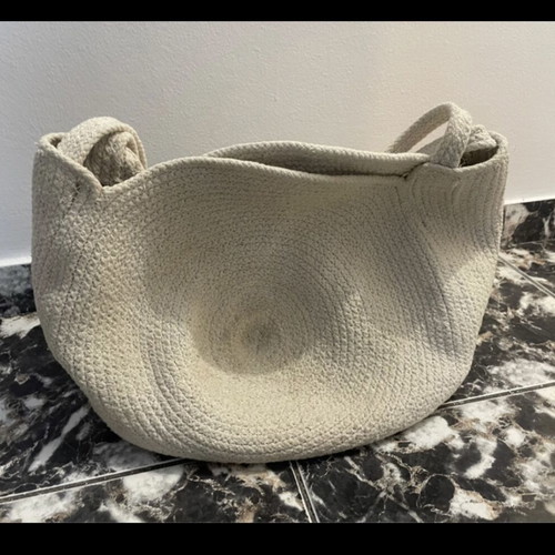 Mango shoulder bag used, jute beige
