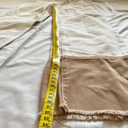 Boho flare jeans like new, high waist, Shein, beige and brown
