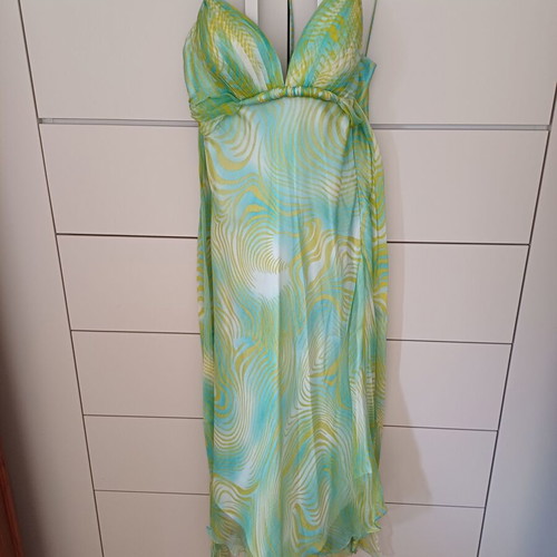 Midi asymmetric dress like new, green, size small