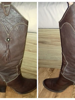 Δερμάτινες μπότες Mac Collection 38 σαν καινούργιες καφέ