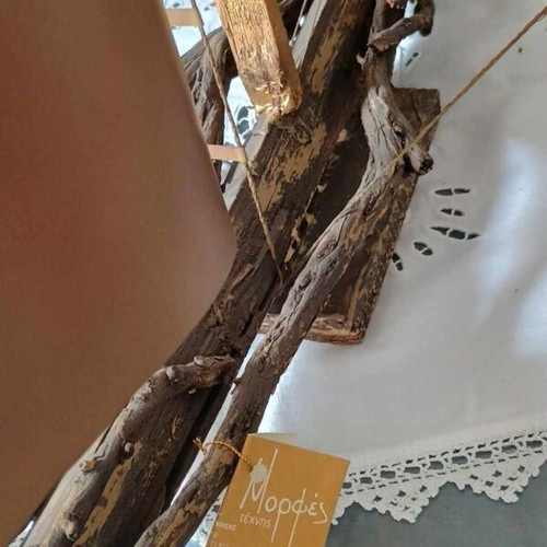 Handmade decorative sailboat from driftwood Morfes Tesis 70-75cm like new