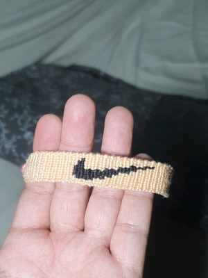 Handmade macrame bracelet with Nike logo made to order