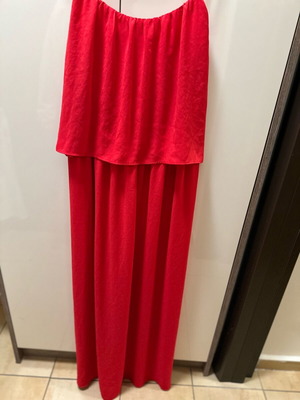 Mango red long dress medium-large
