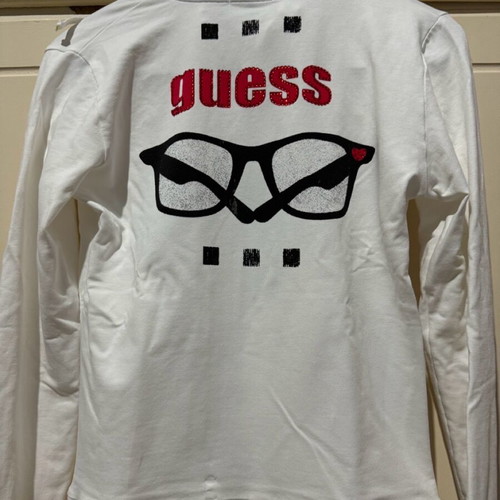 Guess jacket medium like new, white and red