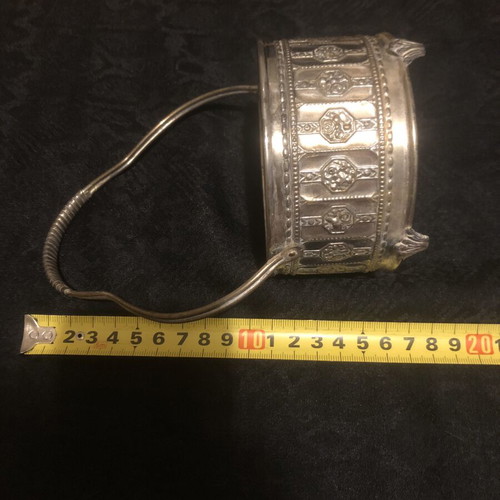 Vintage Silver-Plated Russian Art Nouveau Fondue Dish used