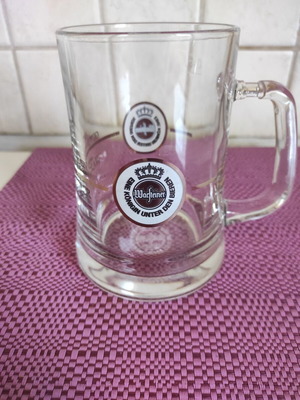 Warsteiner collectible beer glass 400ml with handle like new