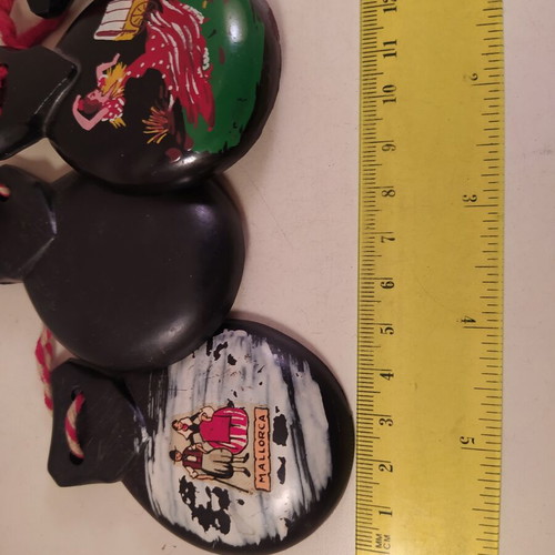 Castanets vintage, two pairs, plastic, like new