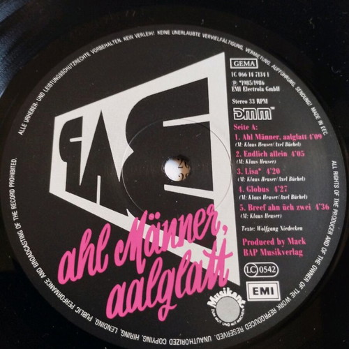 Bap 2 records used, rock, pack with German releases