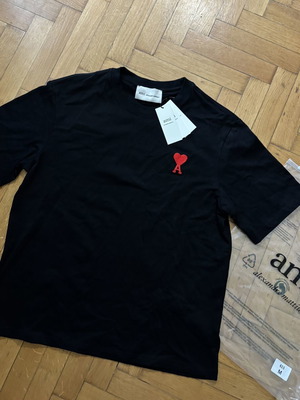 AMI Paris Ami de Cœur T-shirt, black, size M