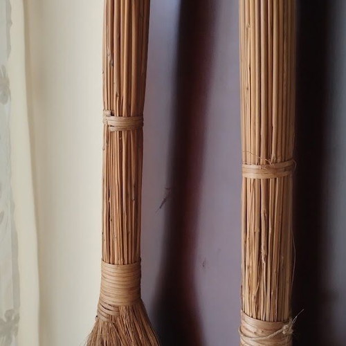 Handmade brooms like new, natural rice straw fibers