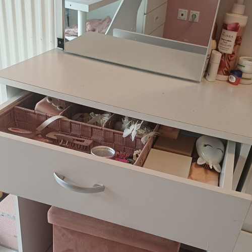 Used boudoir vanity with sliding mirror and drawer