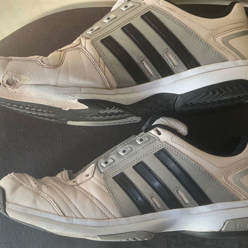 Adidas men's trainers used, size 45, white, athletic style