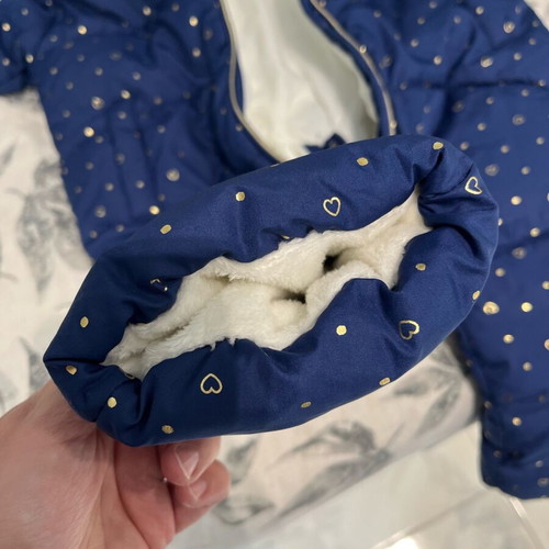 Tex Baby 18-Month Overall Exit Suit new, dark blue with gold details