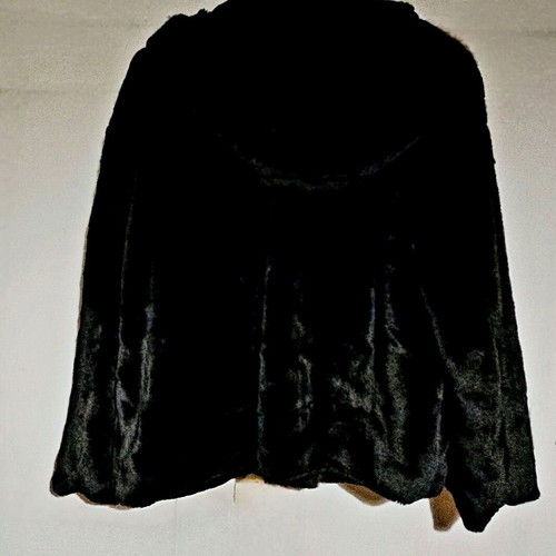 Zara black eco fur like new, size L