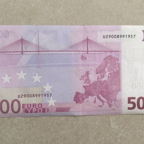 Rare collectible 500 euro banknote new, France U-serie, Duisenberg Signature