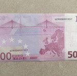 Rare collectible 500 euro banknote new, France U-serie, Duisenberg Signature