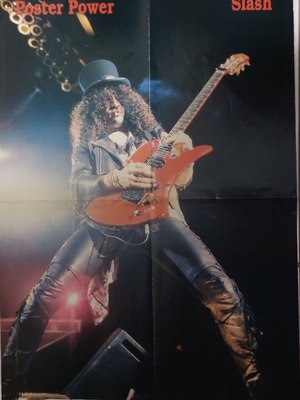 Slash / David Lee Roth double-sided poster used from Poster Power magazine