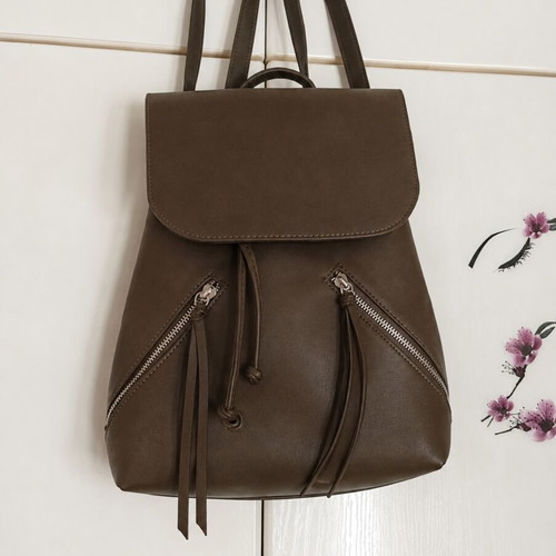 Stradivarius backpack, casual, olive green