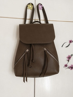 Stradivarius backpack, casual, olive green