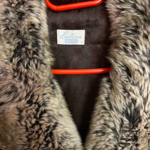 Raxevksy Exclusive women's faux fur like new, gray and beige, size L-XL