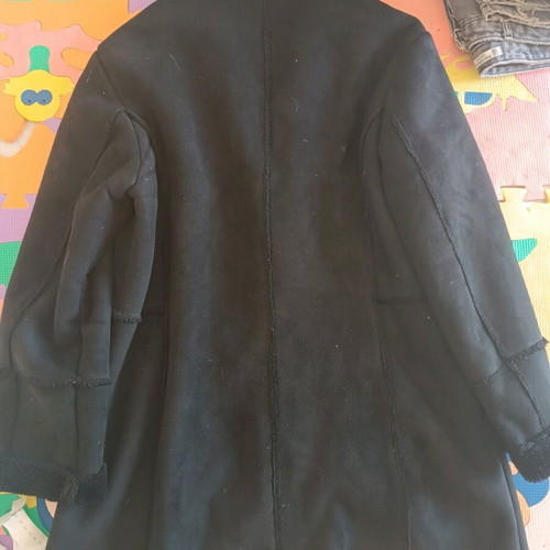 Suede large black coat like new