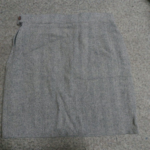 Wool skirt new, gray and beige, high waist, sizes S and M