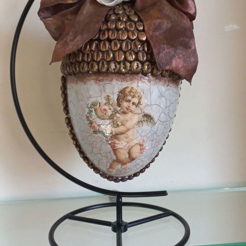 Handmade acorn Christmas decoration 18x27 cm new
