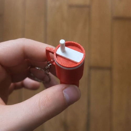 Mini 3D Printed Water Bottle Keychains