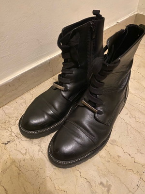 Women's boots used, black, size 38