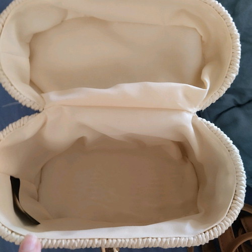 Straw bag Bag to Bag new, beige and green
