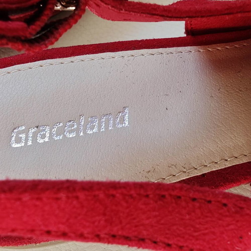 Red ballerina flats, size 40, 25 cm insole