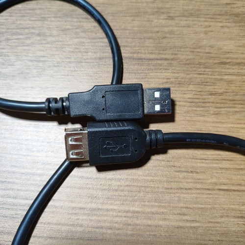 USB 2.0 Extension Cable Male to Female like new, black