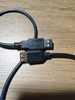USB 2.0 Extension Cable Male to Female like new, black