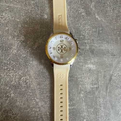 Tory Burch wristwatch used, stainless steel, white