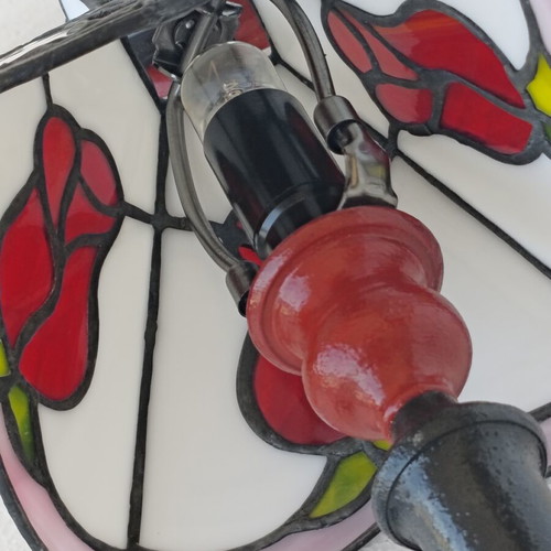 Stained glass table lamps, set of 2