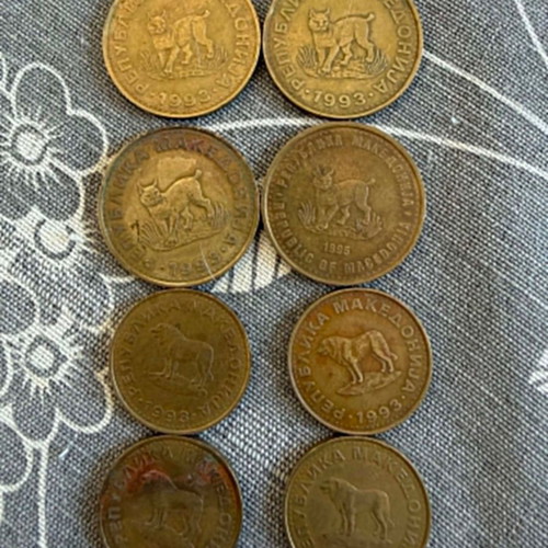 Lot of 8 collectible coins from North Macedonia