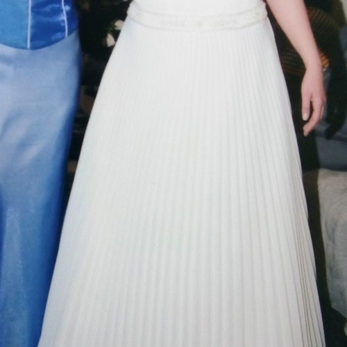 Divina Sposa wedding dress by Katellanos used, size Large, white